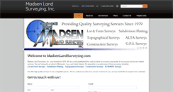 Desktop Screenshot of madsenlandsurveying.com