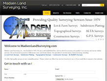 Tablet Screenshot of madsenlandsurveying.com